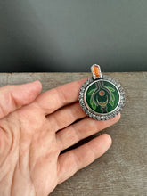 Load image into Gallery viewer, Cloisonné glass enamel with kyanite