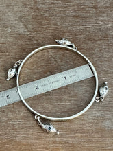 Load image into Gallery viewer, Sterling silver patterned Jingle bangle