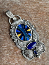 Load image into Gallery viewer, Cloisonné and Lapis Medallion
