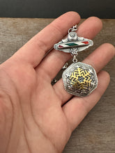 Load image into Gallery viewer, Candy Cane Snowflake Pendant