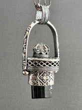 Load image into Gallery viewer, Tourmaline Crystal and Vintage Swarovski Medallion