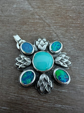 Load image into Gallery viewer, Coober Pedy opal and turquoise medalian