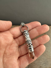 Load image into Gallery viewer, Quartz Crystal and Vintage Swarovski Medallion