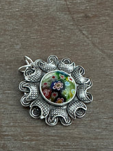 Load image into Gallery viewer, Millefiori glass pendant with moons