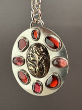 Load image into Gallery viewer, Bronze Water dragon with garnets and tourmaline