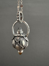 Load image into Gallery viewer, Vintage crystal and Citrine dragon egg medallion