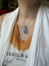 Load image into Gallery viewer, Our Lady of Guadalupe charm set with kyanite window