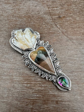 Load image into Gallery viewer, Plume Agate and Morrisonite Sacred Heart