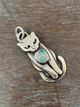 Load image into Gallery viewer, Bronze Kitty pet with Opal