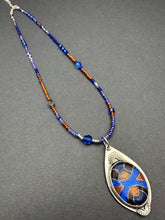 Load image into Gallery viewer, Cloisonné Glass Pendant With a Beaded Necklace