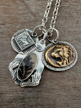 Load image into Gallery viewer, Dendritic Agate and lion charm collection
