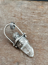 Load image into Gallery viewer, Quartz Crystal and Vintage Swarovski Medallion