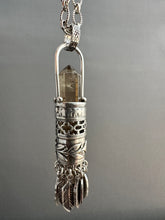 Load image into Gallery viewer, Handmade Feather Tassel with Quartz Crystal