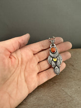 Load image into Gallery viewer, Orange Kyanite moon pendant