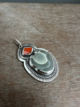 Load image into Gallery viewer, Fairy stone and wulfenite crystal pendant