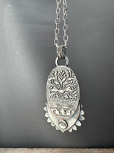 Load image into Gallery viewer, Cloisonné glass enamel pendant with opal