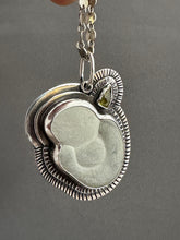 Load image into Gallery viewer, Fairy stone and vesuvianite crystal pendant