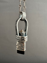 Load image into Gallery viewer, Tourmaline Crystal and Vintage Swarovski Medallion