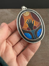 Load image into Gallery viewer, The Hand of the Maker 2, Coisonne Enamel Medallion