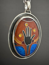 Load image into Gallery viewer, The Hand of the Maker, Coisonne Enamel Medallion