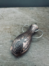 Load image into Gallery viewer, Amphora Pendant with etched hand drawing 2