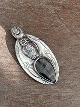 Load image into Gallery viewer, Hypersthene Owl Pendant