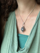 Load image into Gallery viewer, Vintage crystal and citrine dragon egg medallion