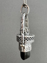 Load image into Gallery viewer, Tourmaline Crystal and Vintage Swarovski Medallion
