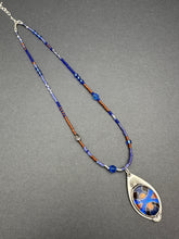 Load image into Gallery viewer, Cloisonné Glass Pendant With a Beaded Necklace