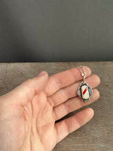 Load image into Gallery viewer, Small Candy Cane Snowflake Pendant