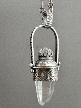 Load image into Gallery viewer, Quartz Crystal and Vintage Swarovski Medallion