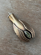 Load image into Gallery viewer, Winged Vessel with vesuvianite crystal