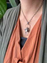 Load image into Gallery viewer, Quartz Crystal and Vintage Swarovski Medallion