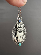 Load image into Gallery viewer, Jewel Cat with Turquoise and Kyanite