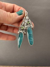 Load image into Gallery viewer, Apatite Earrings with Mysterious Women
