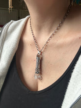 Load image into Gallery viewer, Smokey Quartz Crystal and Herkimer Crystal Medallion