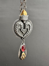 Load image into Gallery viewer, Andesine Sacred Heart pendant