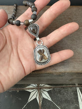Load image into Gallery viewer, Staurolite with Bronze Sapphire on Bronzite and Labradorite Beaded Necklace