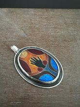 Load image into Gallery viewer, The Hand of the Maker 2, Coisonne Enamel Medallion