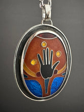Load image into Gallery viewer, The Hand of the Maker, Coisonne Enamel Medallion
