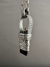 Load image into Gallery viewer, Tourmaline Crystal and Vintage Swarovski Medallion