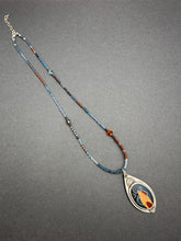 Load image into Gallery viewer, Cloisonné Glass Pendant With a Beaded Necklace