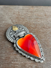 Load image into Gallery viewer, Red rosarita Sacred Heart pendant