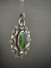 Load image into Gallery viewer, Serpentine Moon and Oak Leaf Pendant