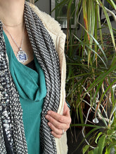 Load image into Gallery viewer, Purple Enameled Lion with fluorites and labradorite