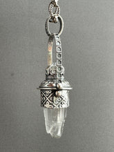 Load image into Gallery viewer, Quartz Crystal and Vintage Swarovski Medallion