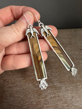 Load image into Gallery viewer, Bird and Brazilian Polychrome Jasper Earrings