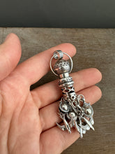 Load image into Gallery viewer, Handmade Bell and Birds Tassel with Vintage Swarovski Crystal