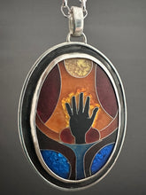 Load image into Gallery viewer, The Hand of the Maker 2, Coisonne Enamel Medallion