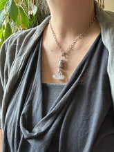 Load image into Gallery viewer, Handmade herkimer crystal Tassel with blue chalcedony